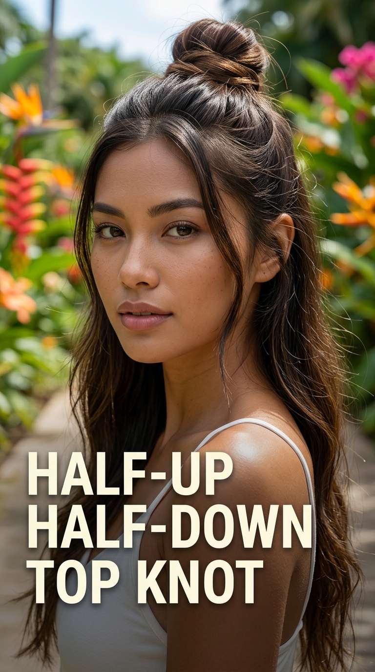 Half-Up Half-Down Top Knot