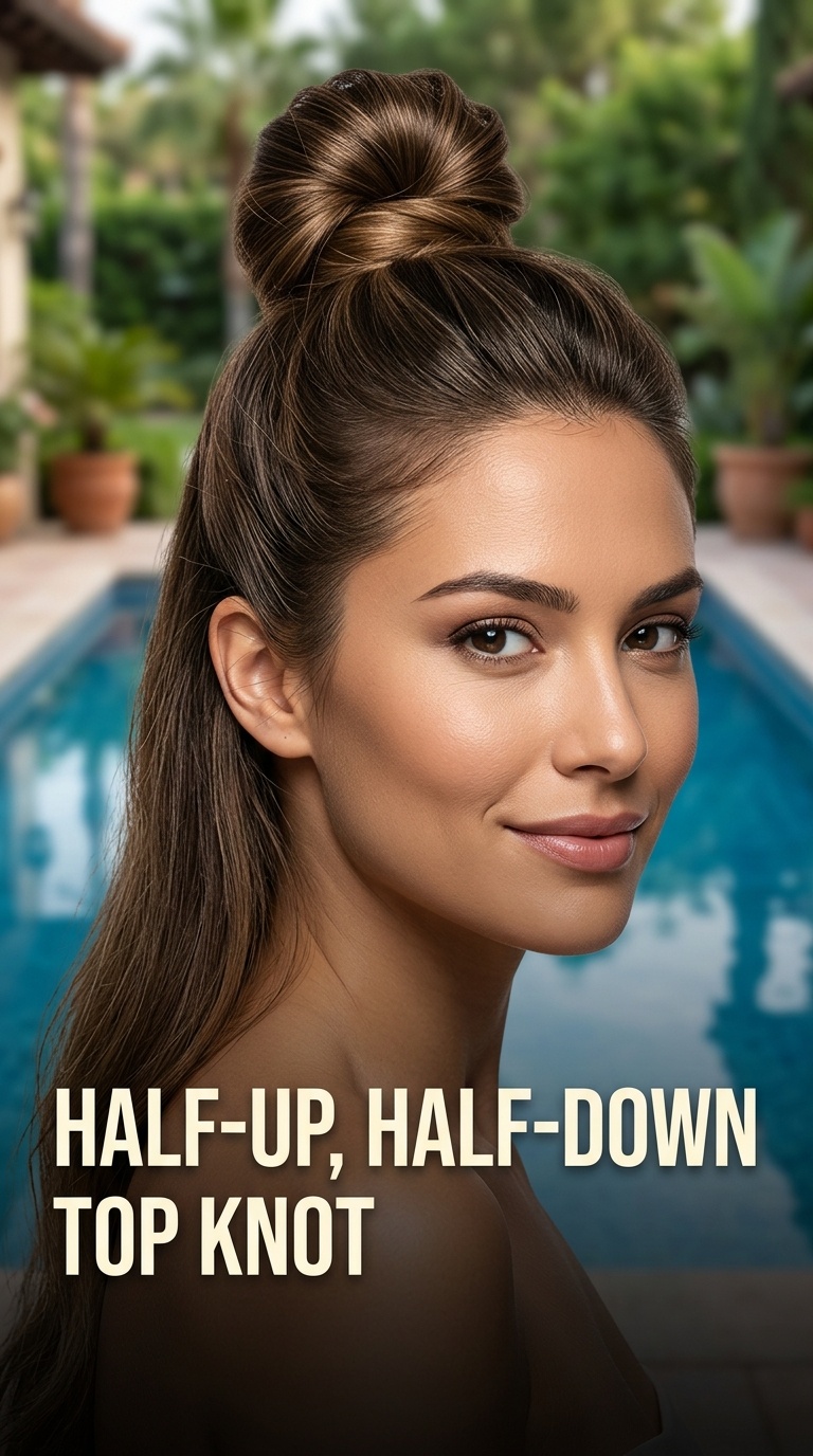 Half-Up, Half-Down Top Knot