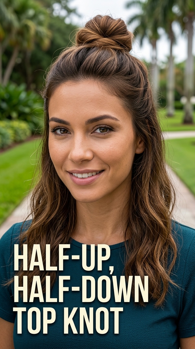 Half-Up, Half-Down Top Knot