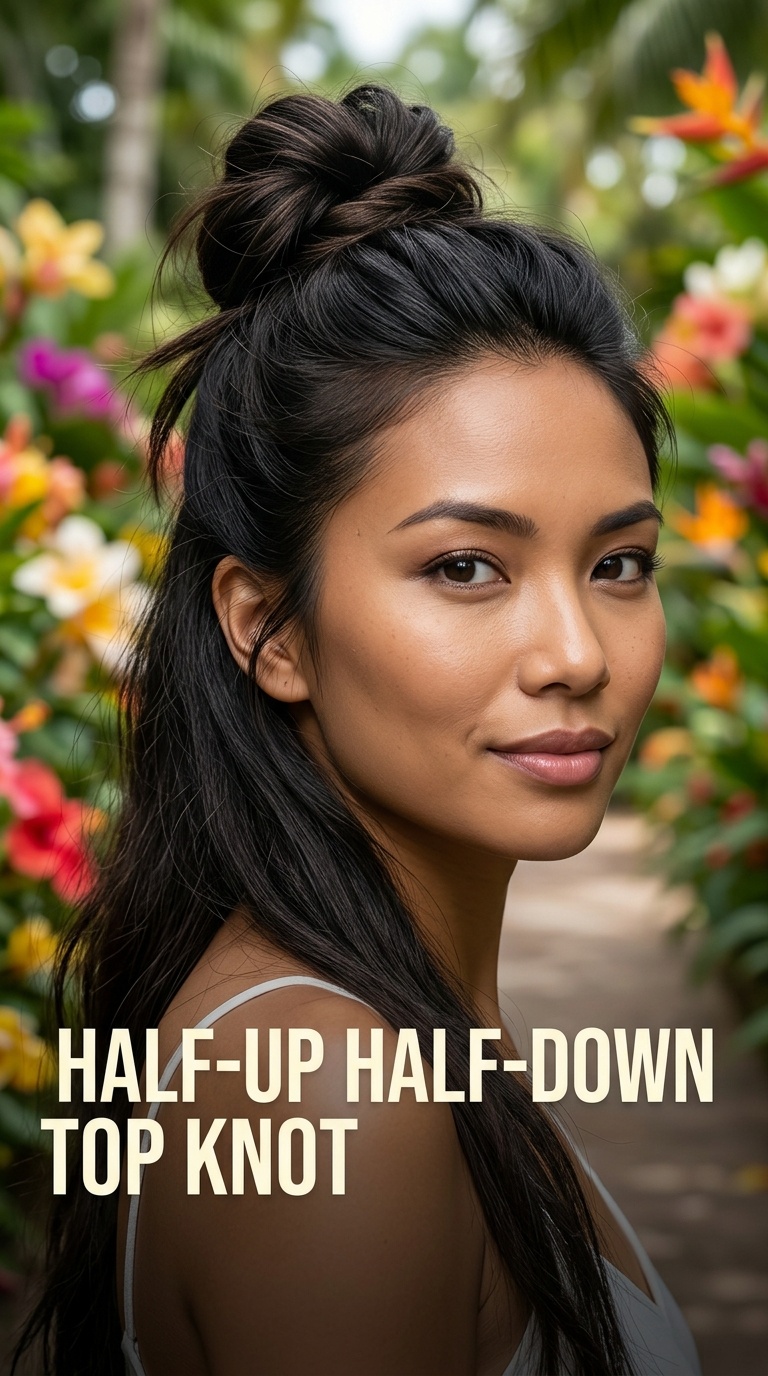Half-Up Half-Down Top Knot