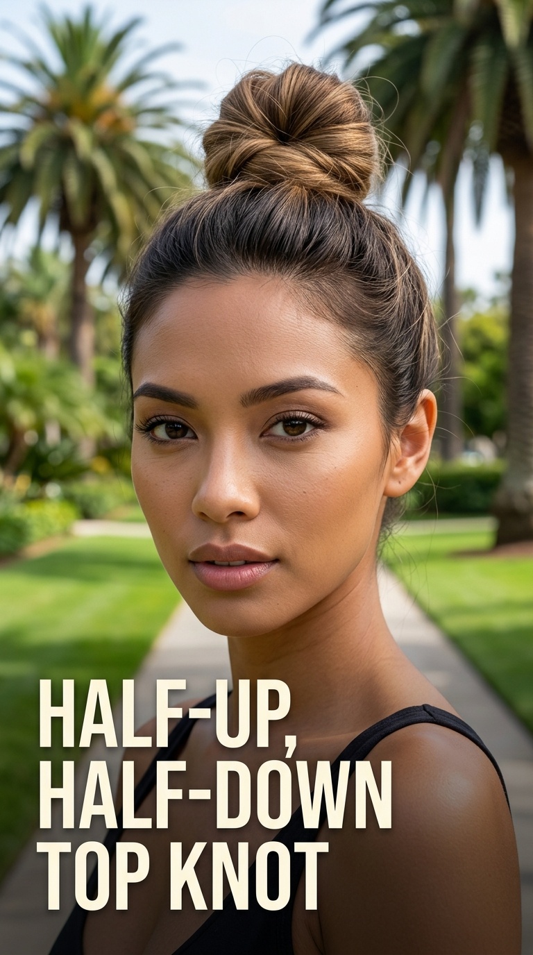 Half-Up, Half-Down Top Knot