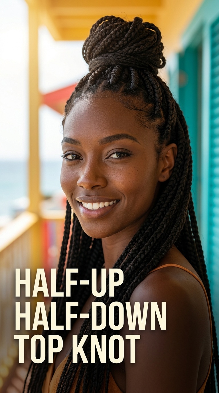 Half-Up Half-Down Top Knot