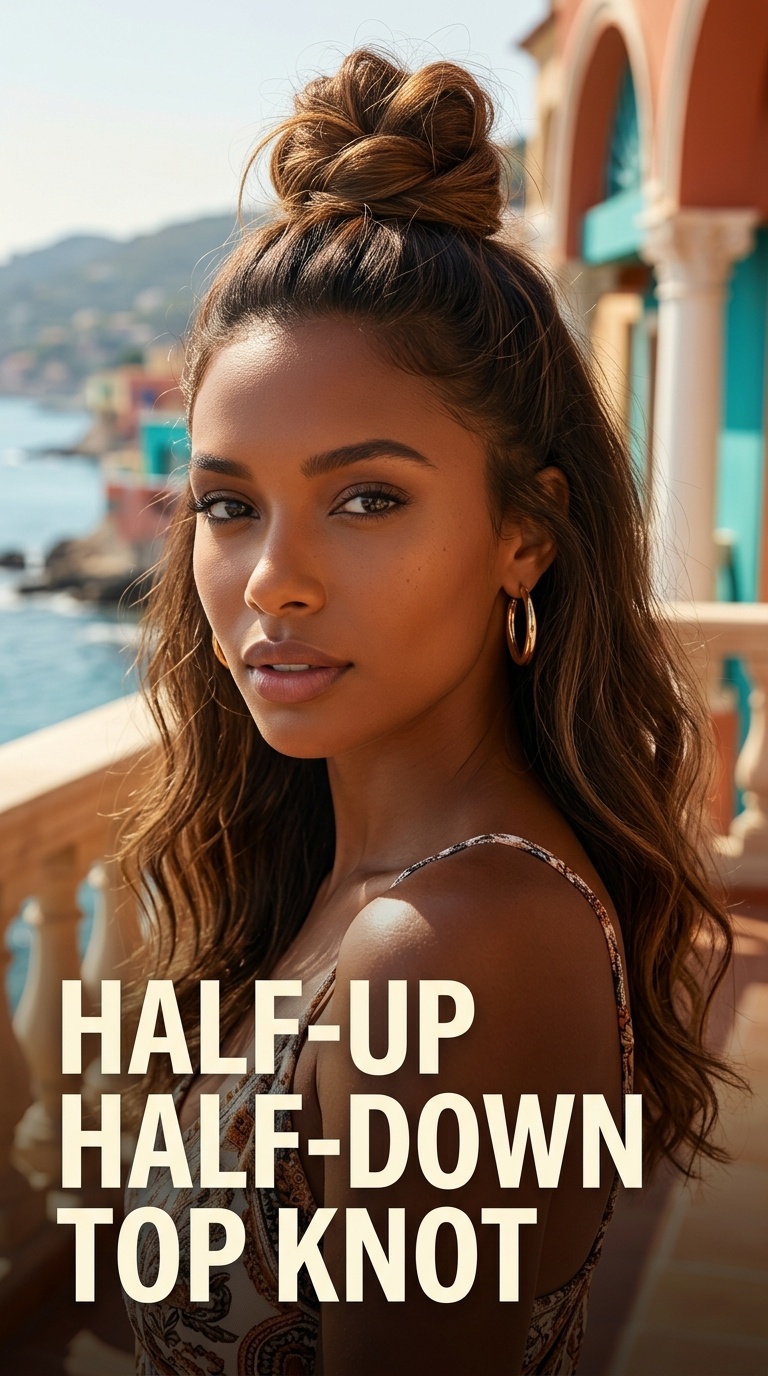 Half-Up Half-Down Top Knot