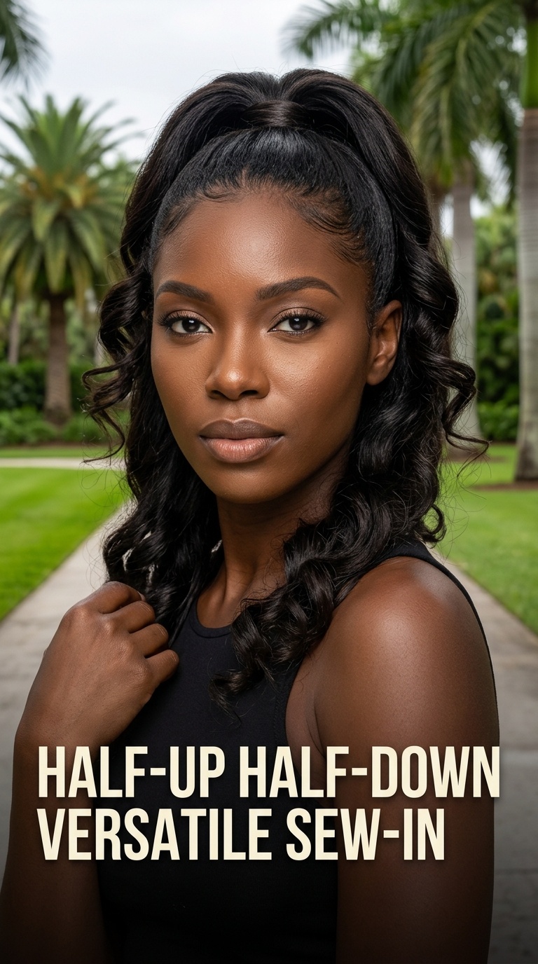 Half-Up Half-Down Versatile Sew-In