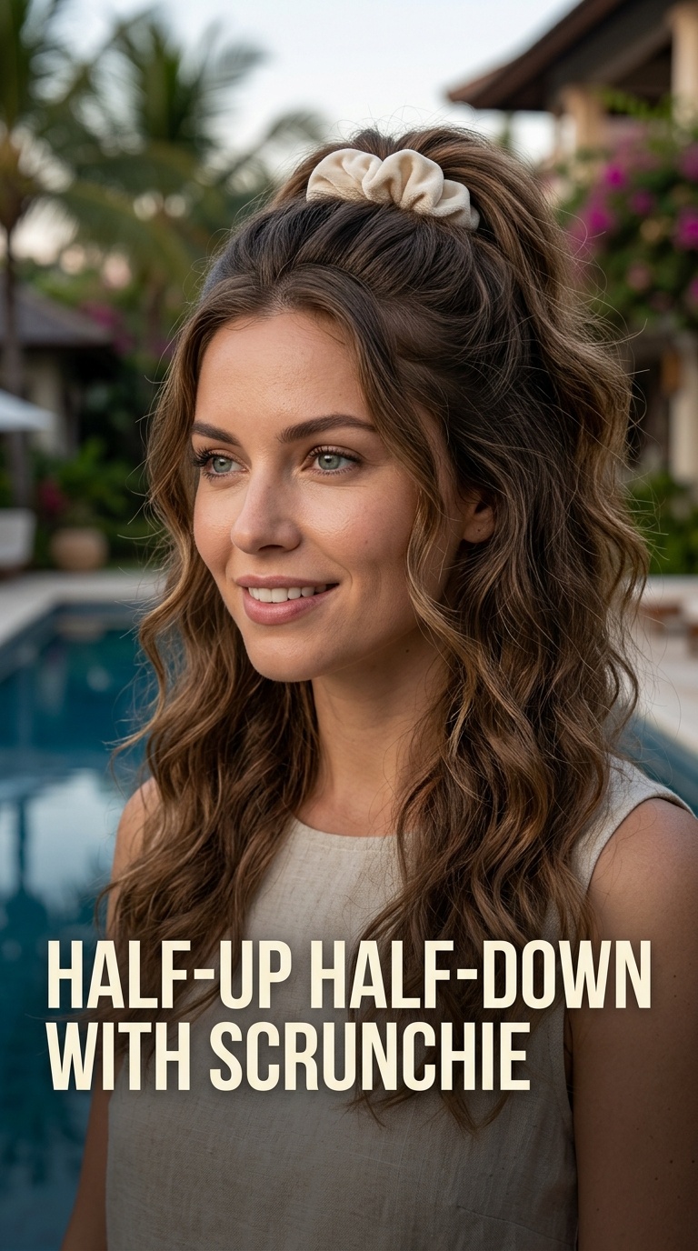 Half-Up Half-Down with Scrunchie