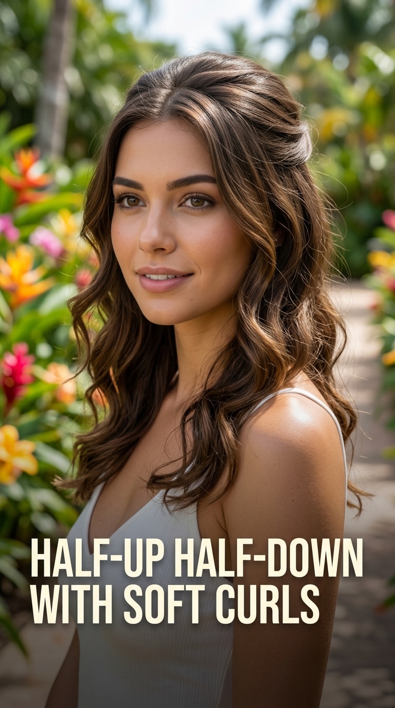 Half-Up Half-Down with Soft Curls