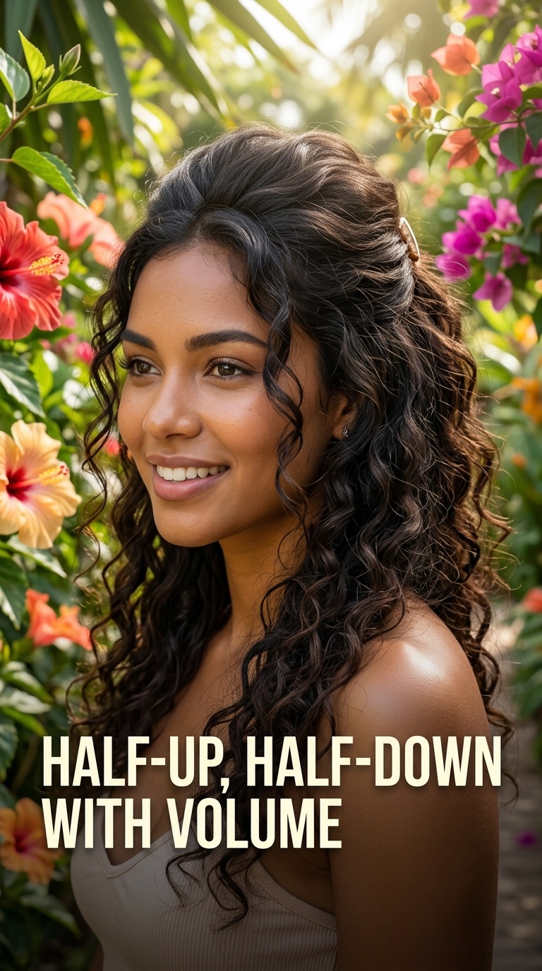 Half-Up, Half-Down with Volume