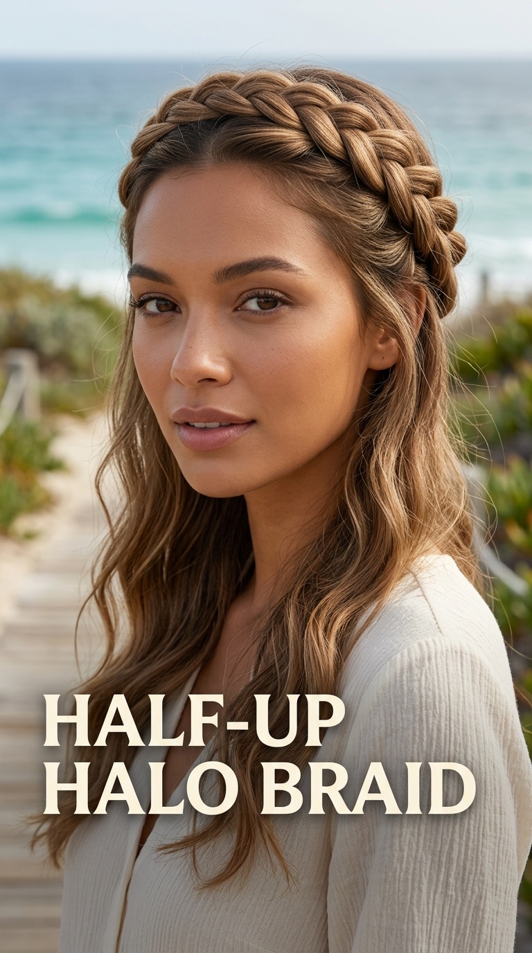Half-Up Halo Braid