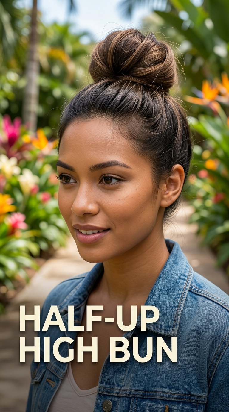 Half-Up High Bun