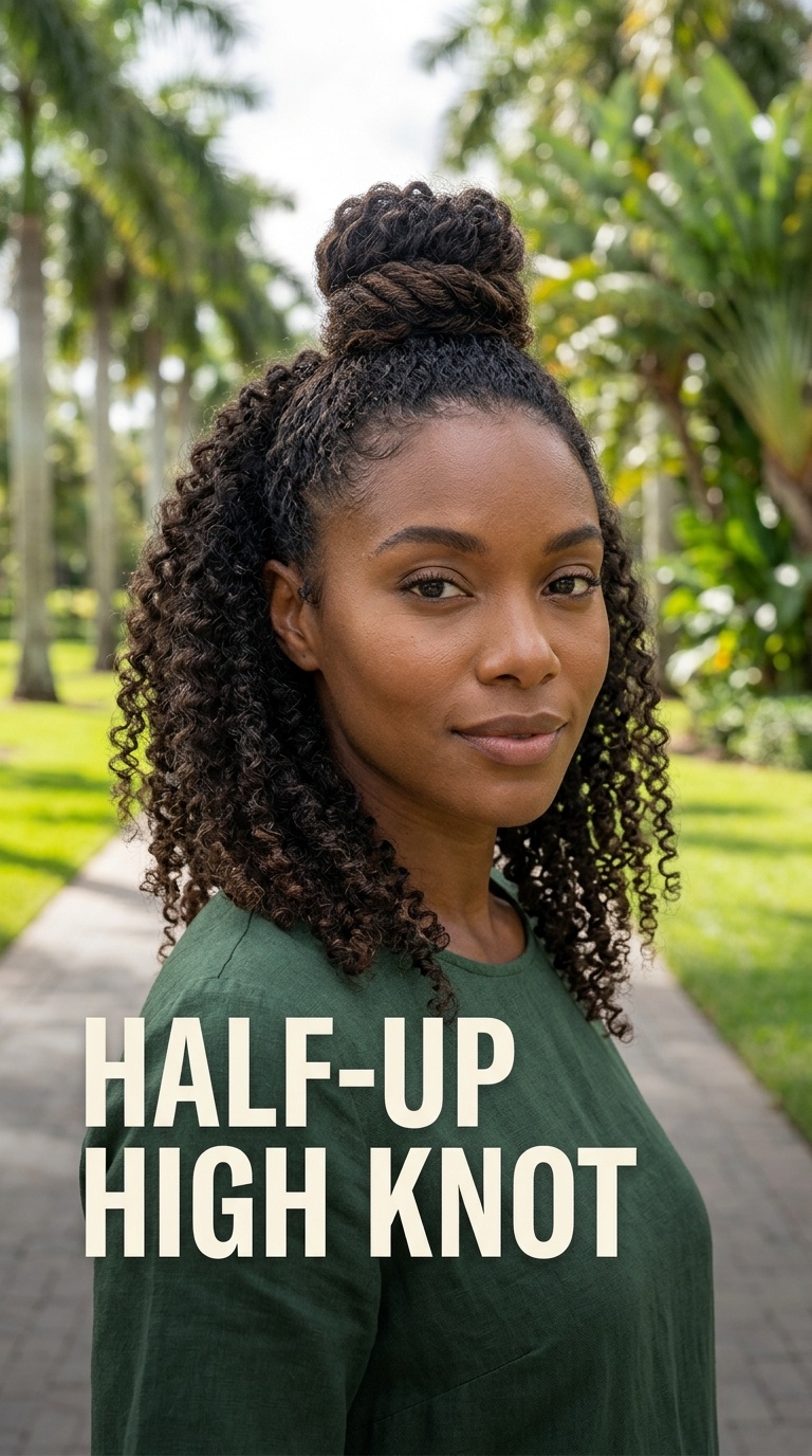 Half-Up High Knot