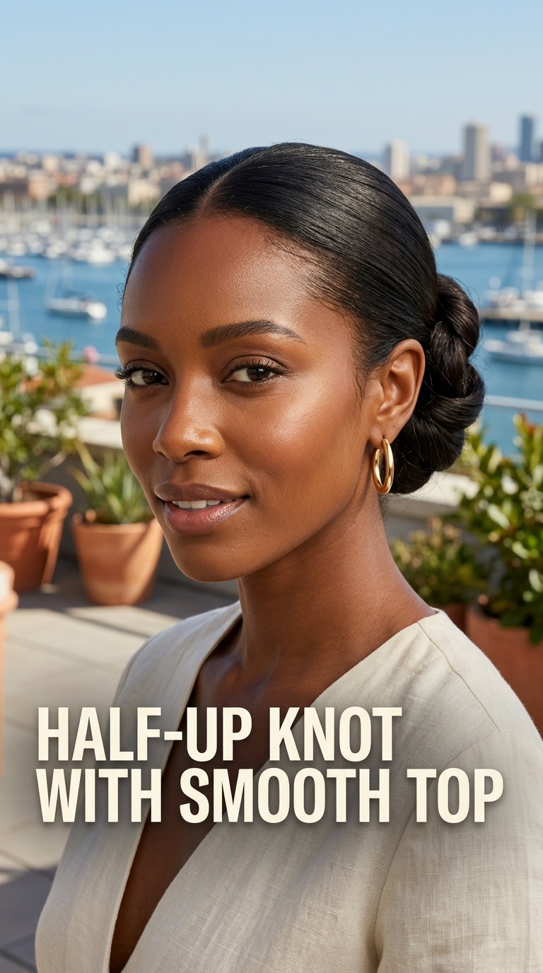 Half-Up Knot with Smooth Top