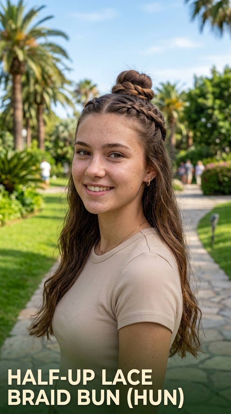 Half-Up Lace Braid Bun (Hun)