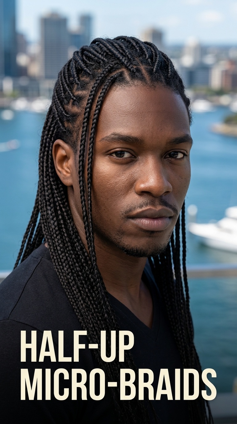 Half-Up Micro-Braids