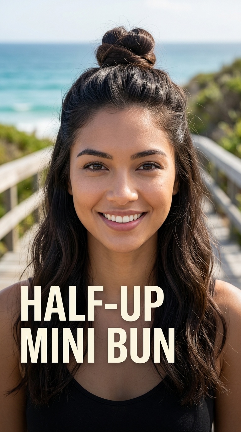 Half-Up Mini Bun