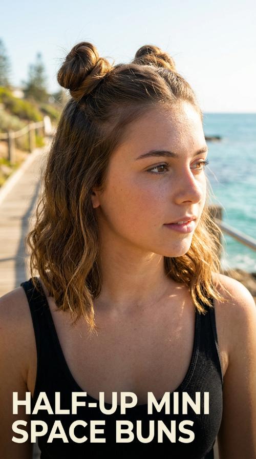 Half-Up Mini Space Buns