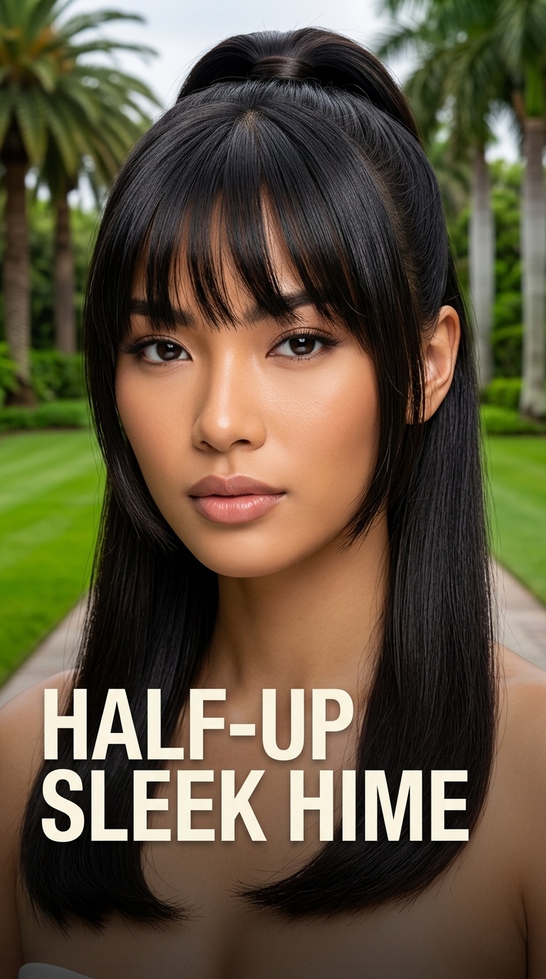 Half-Up Sleek Hime