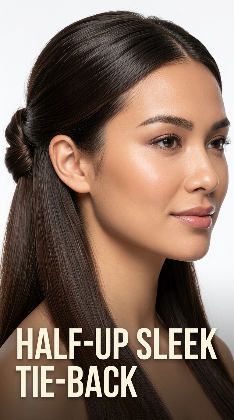 Half-Up Sleek Tie-Back