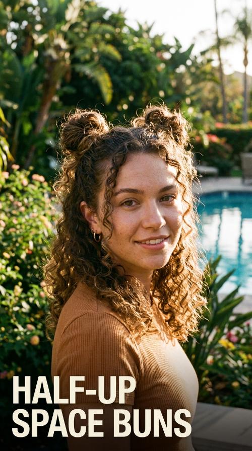 Half-Up Space Buns