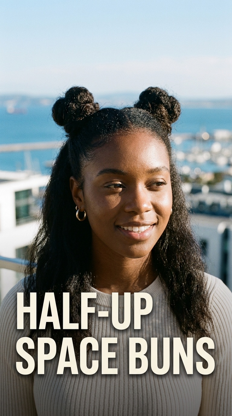 Half-Up Space Buns