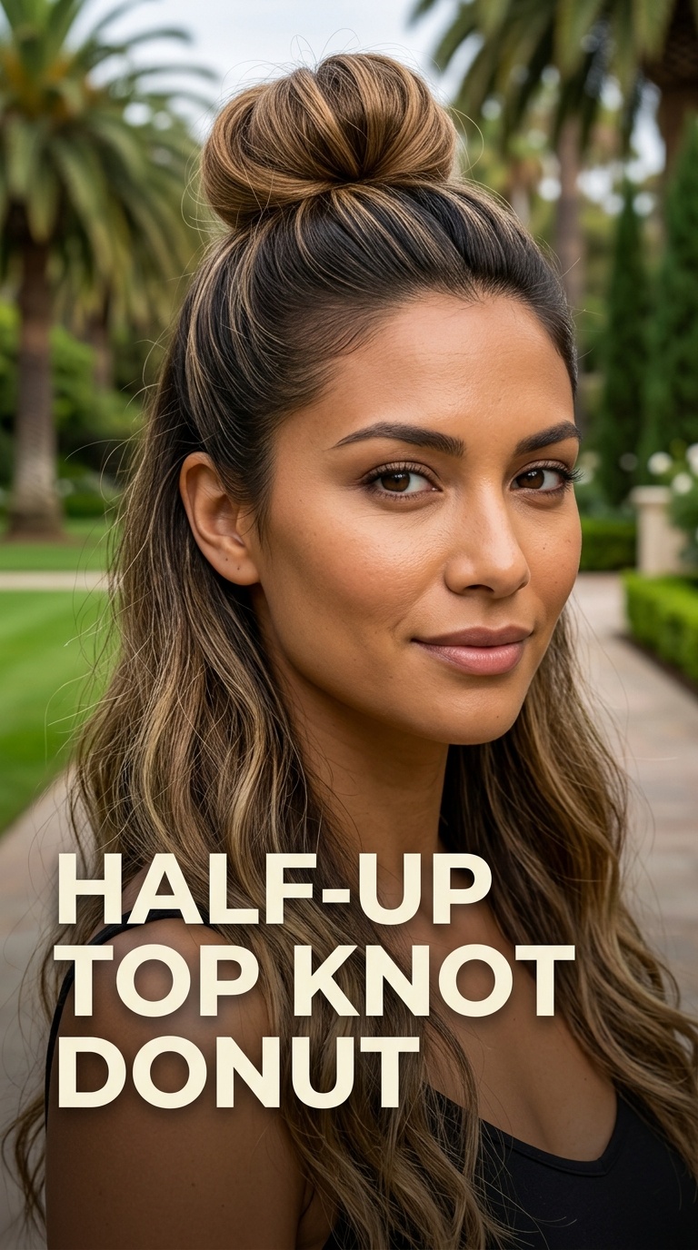 Half-Up Top Knot Donut