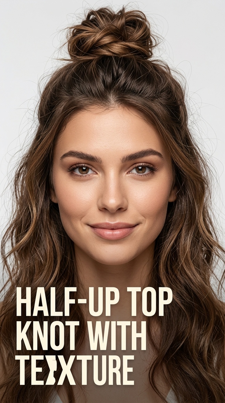 Half-Up Top Knot with Texture