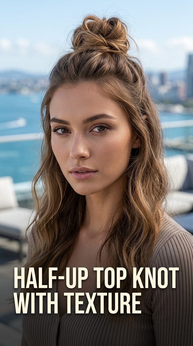 Half-Up Top Knot with Texture