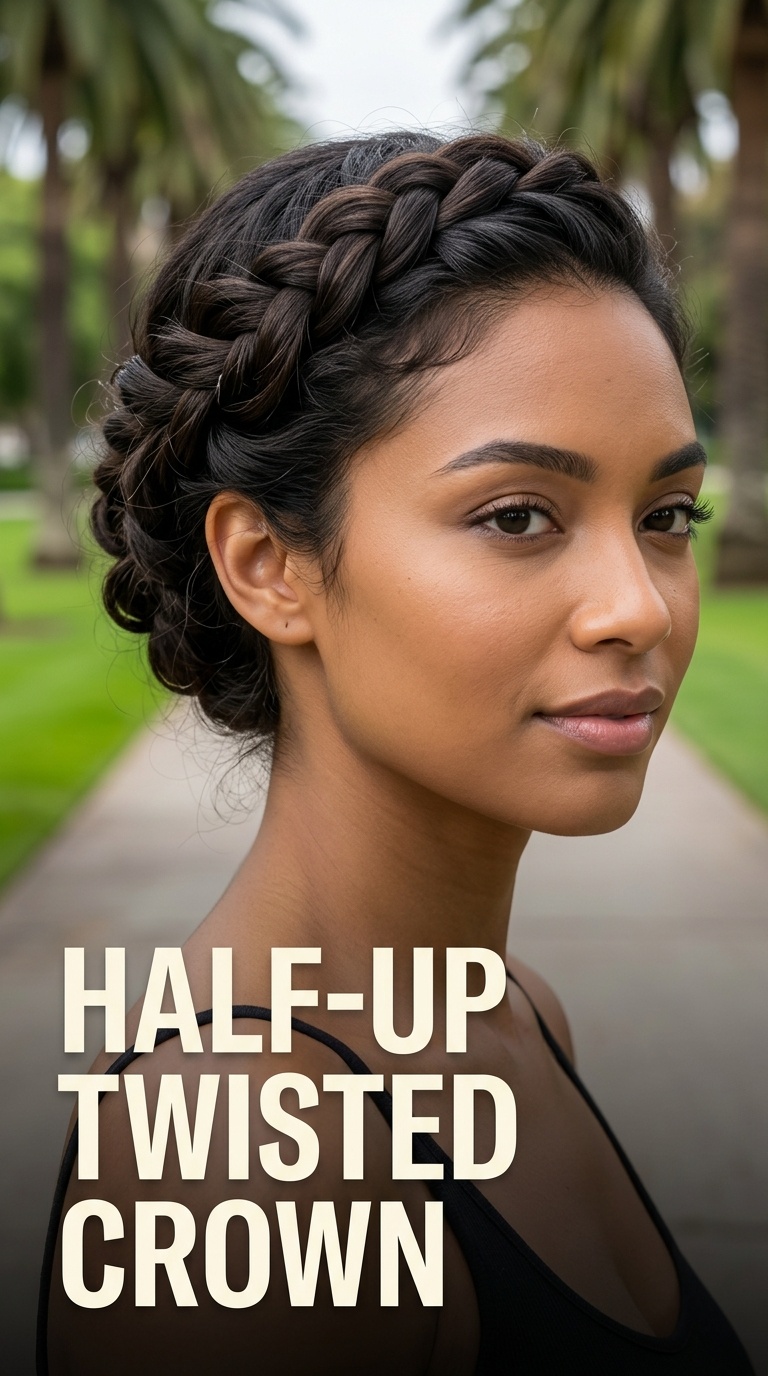 Half-Up Twisted Crown
