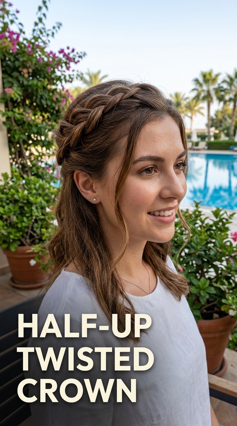 Half-Up Twisted Crown