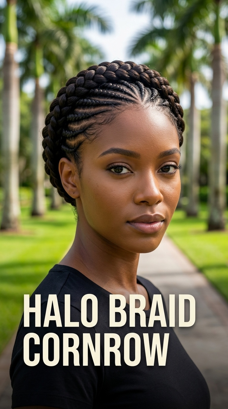 Halo Braid Cornrow