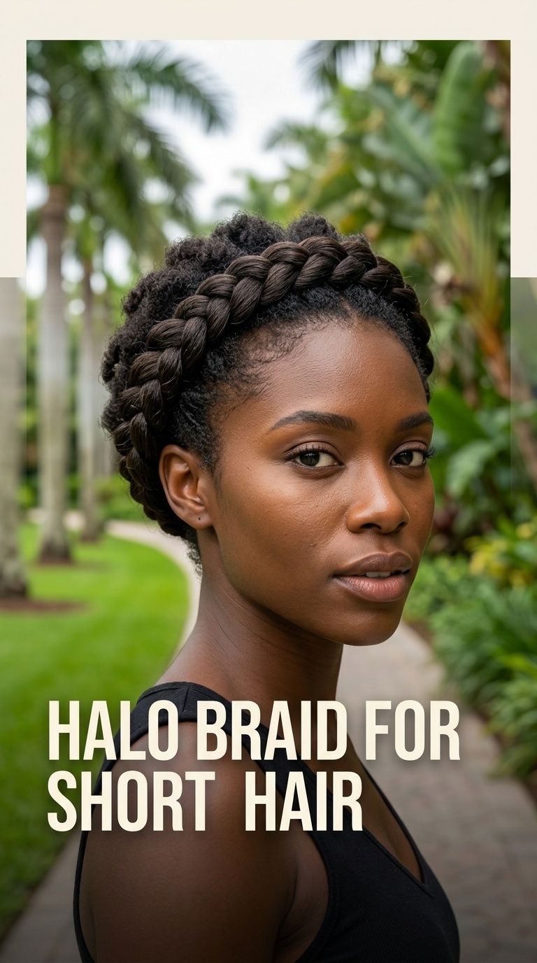 Halo Braid for Short Hair