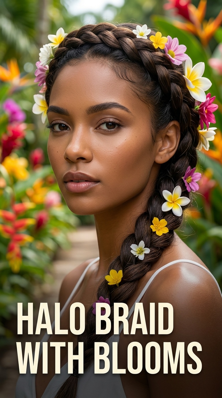 Halo Braid with Blooms