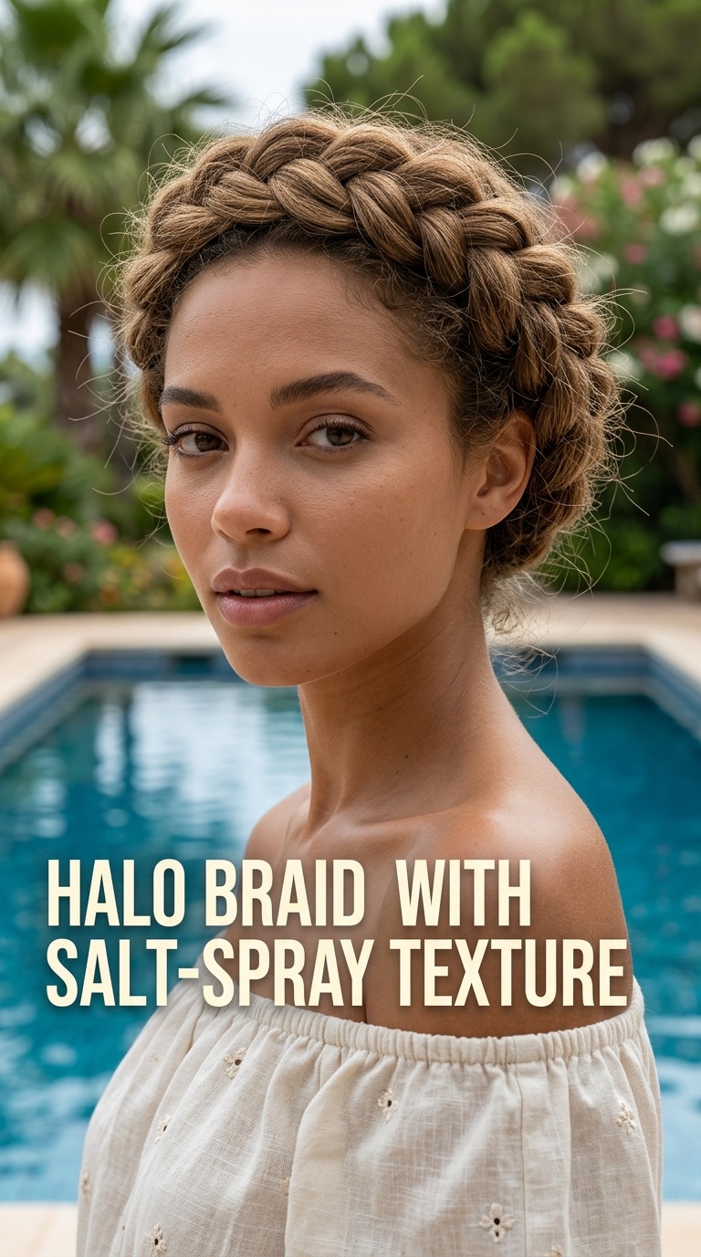 Halo Braid with Salt-Spray Texture