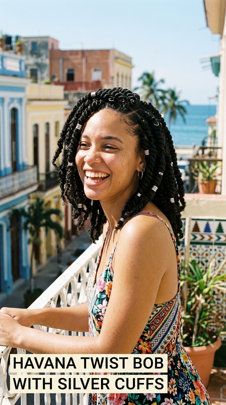 Havana Twist Bob with Silver Cuffs
