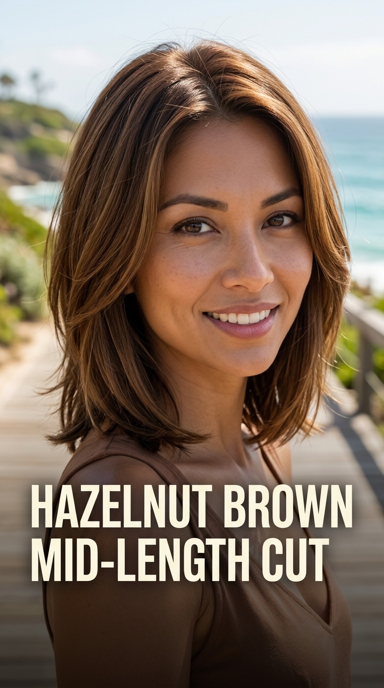 Hazelnut Brown Mid-Length Cut