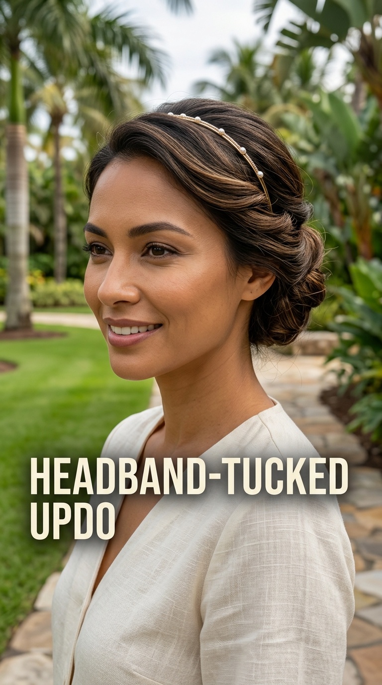 Headband-Tucked Updo