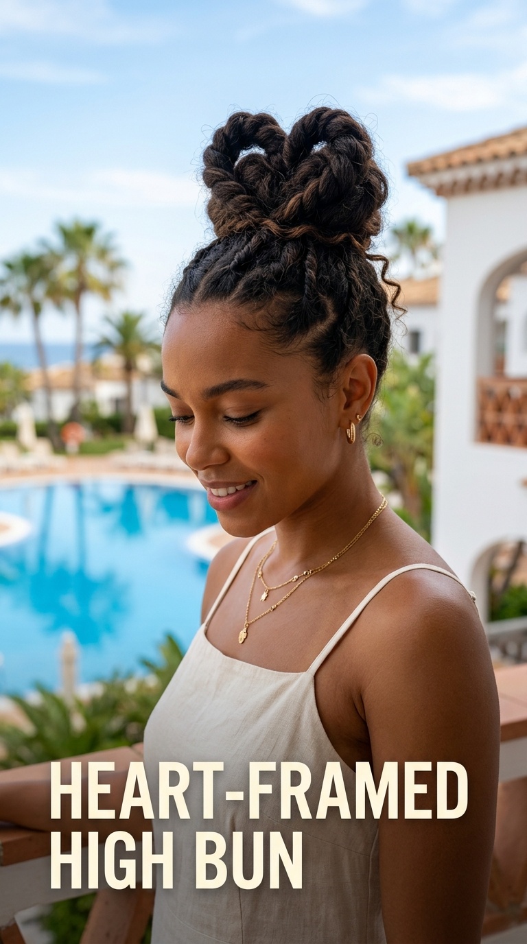 Heart-Framed High Bun