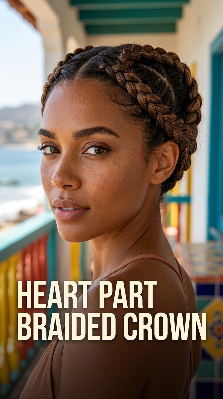 Heart Part Braided Crown