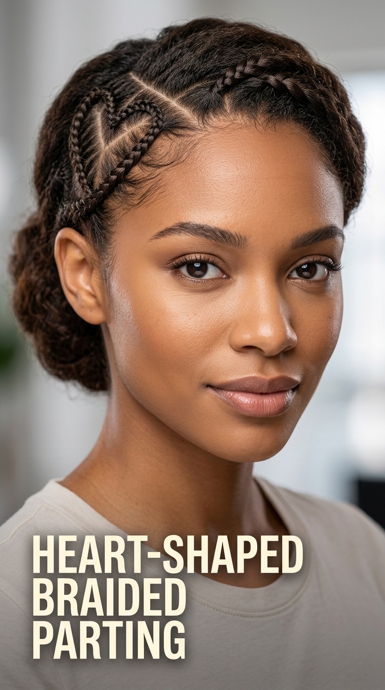 Heart-Shaped Braided Parting