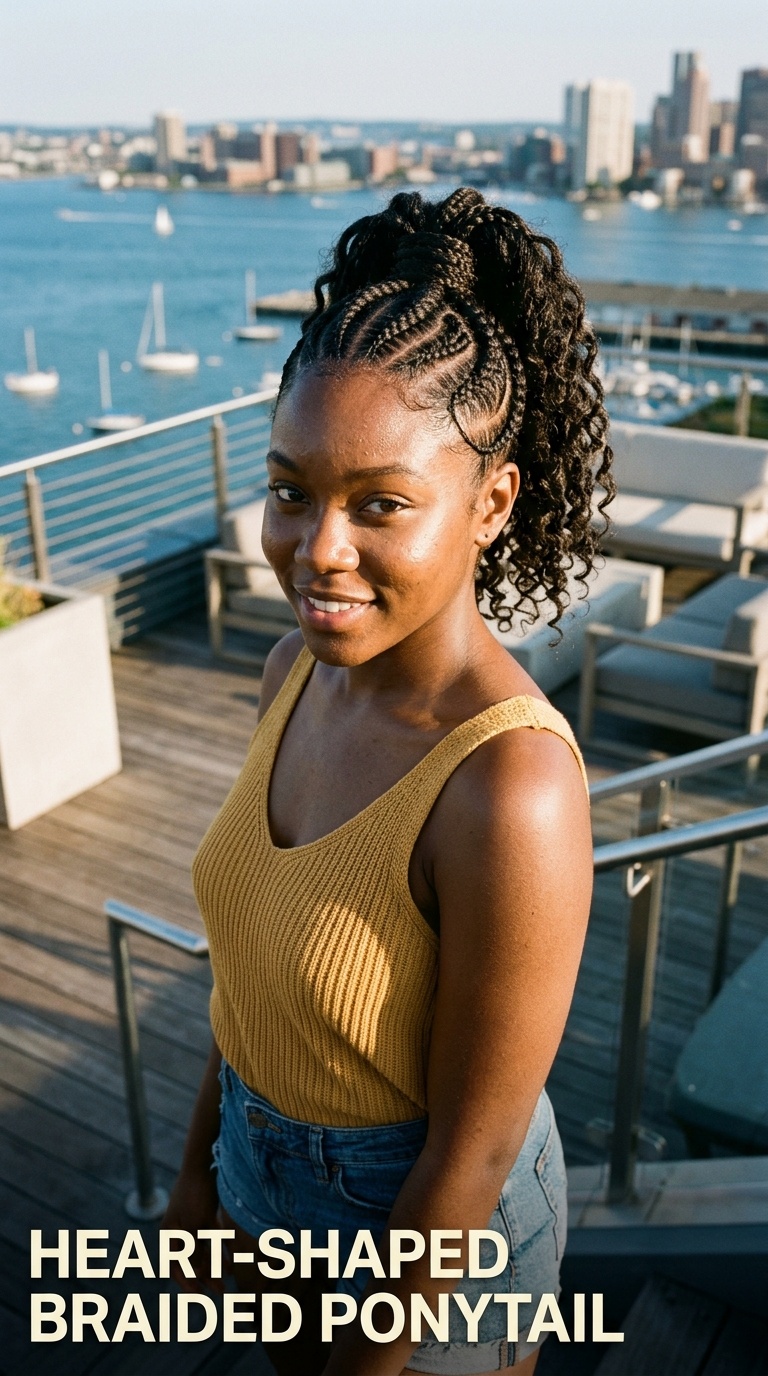 Heart-Shaped Braided Ponytail