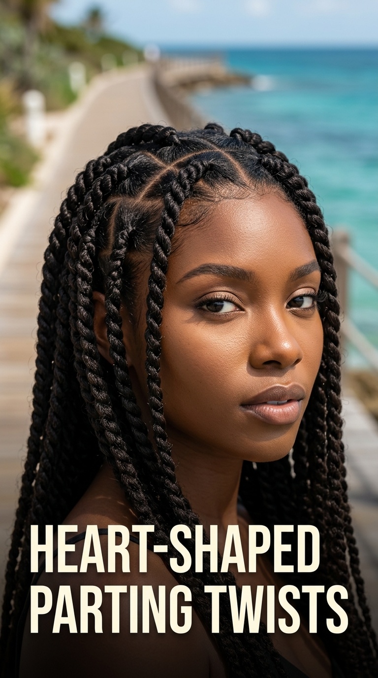 Heart-Shaped Parting Twists