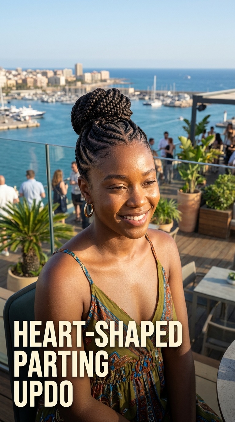 Heart-Shaped Parting Updo