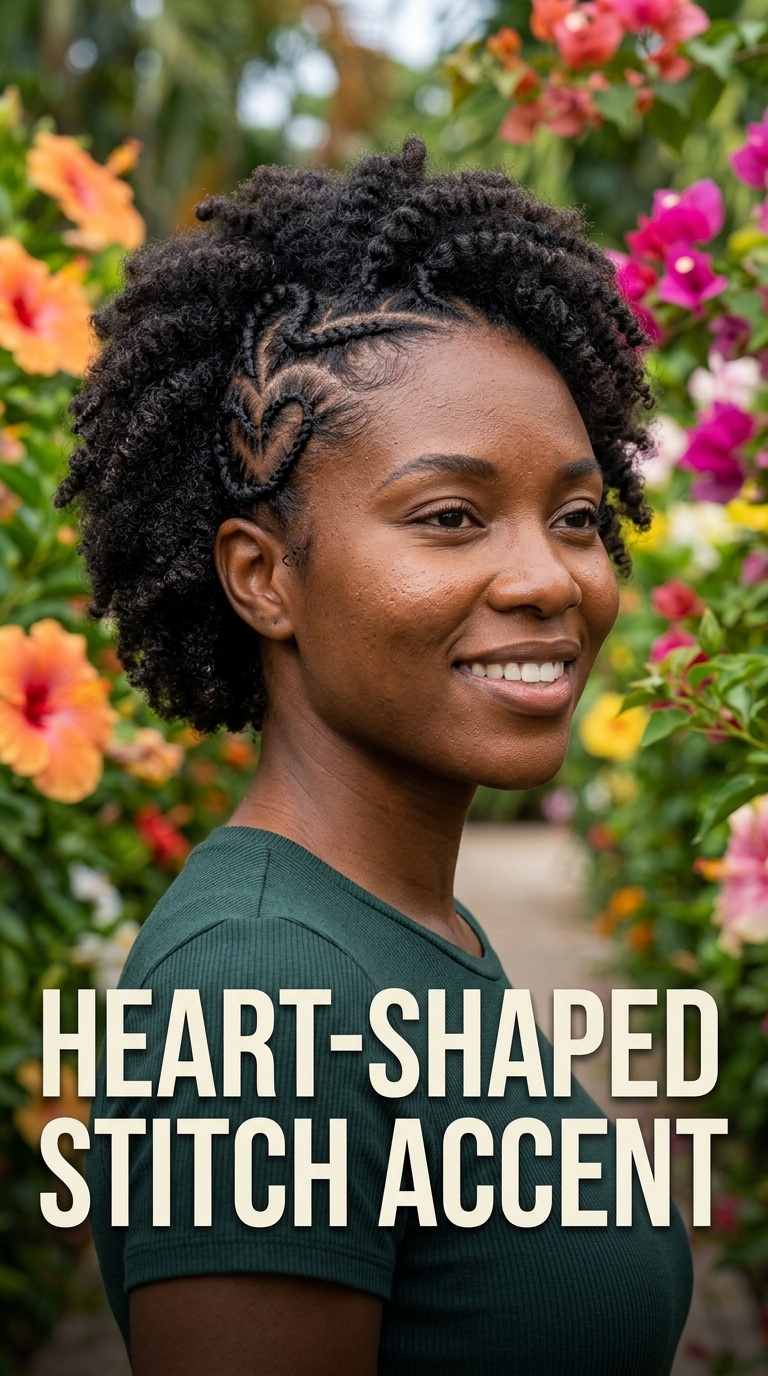 Heart-Shaped Stitch Accent
