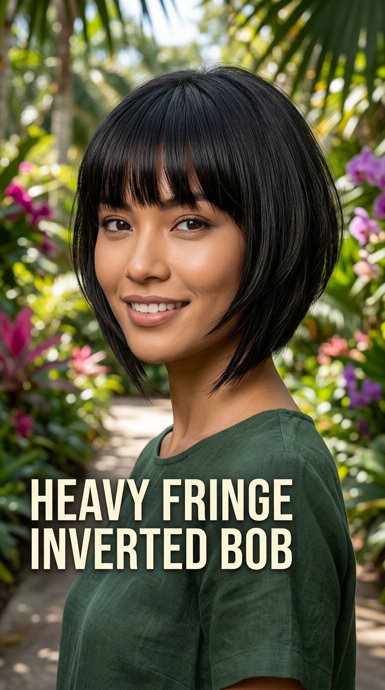Heavy Fringe Inverted Bob