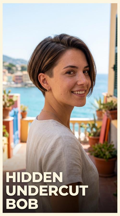Hidden Undercut Bob