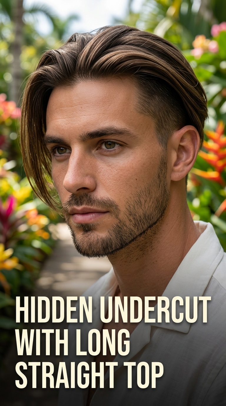 Hidden Undercut with Long Straight Top