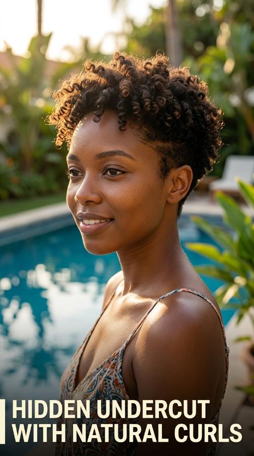 Hidden Undercut with Natural Curls