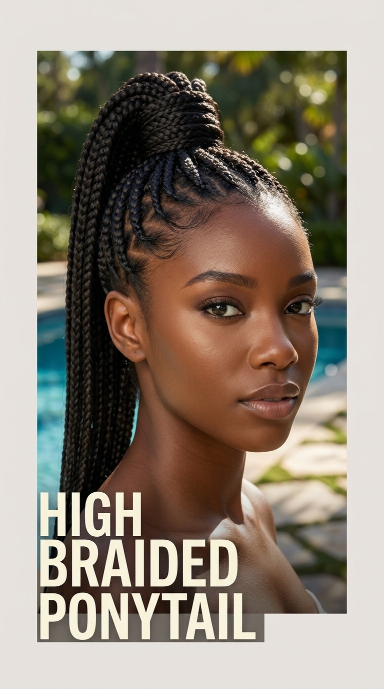 High Braided Ponytail