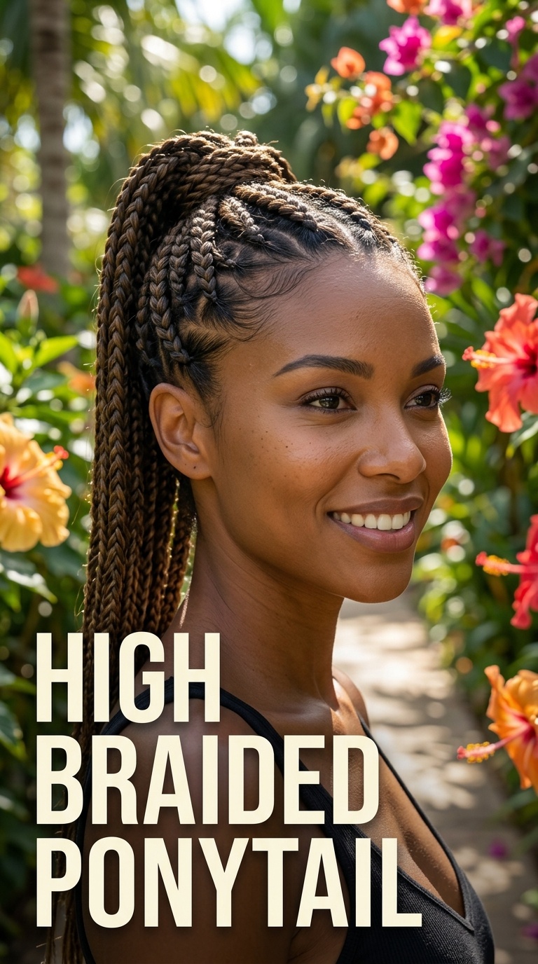 High Braided Ponytail
