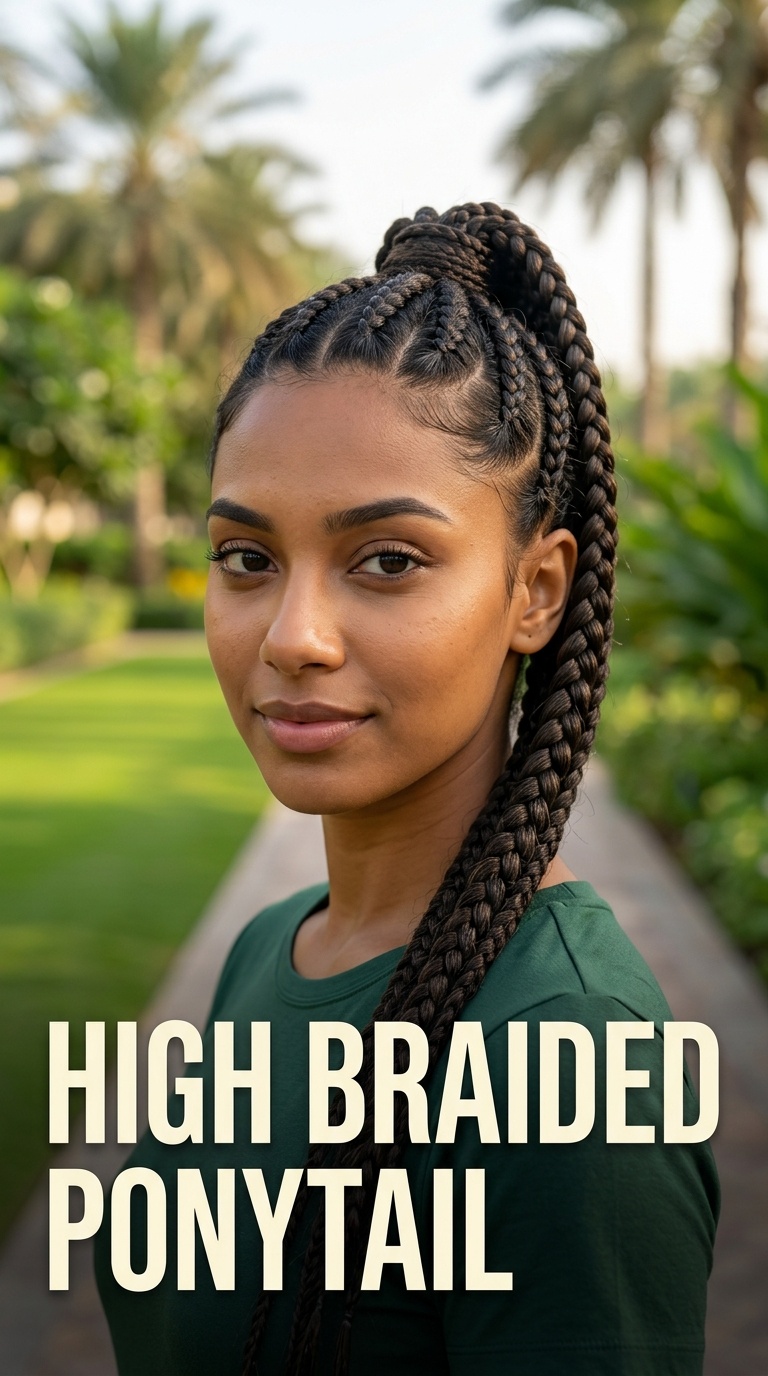 High Braided Ponytail