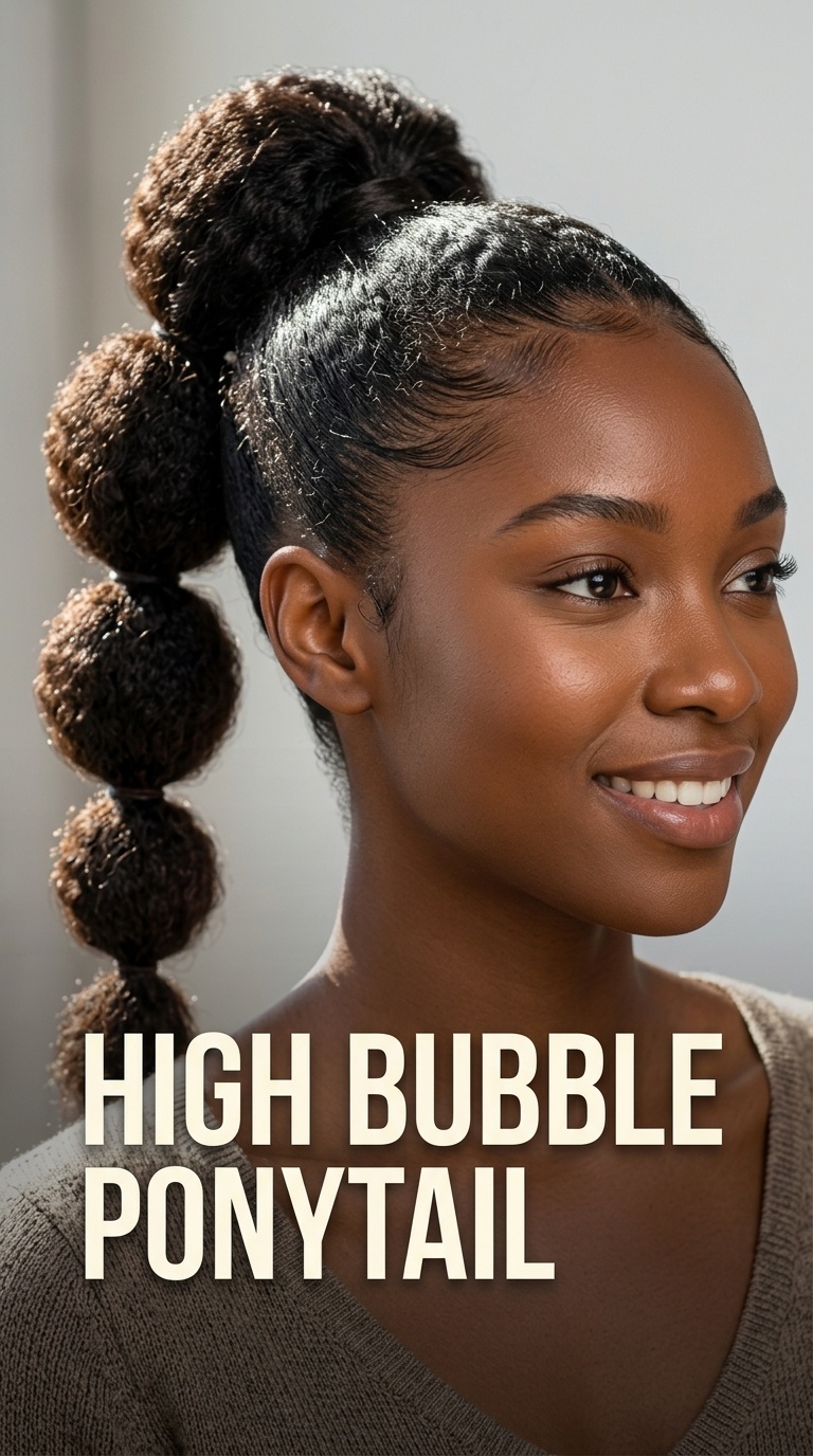 High Bubble Ponytail